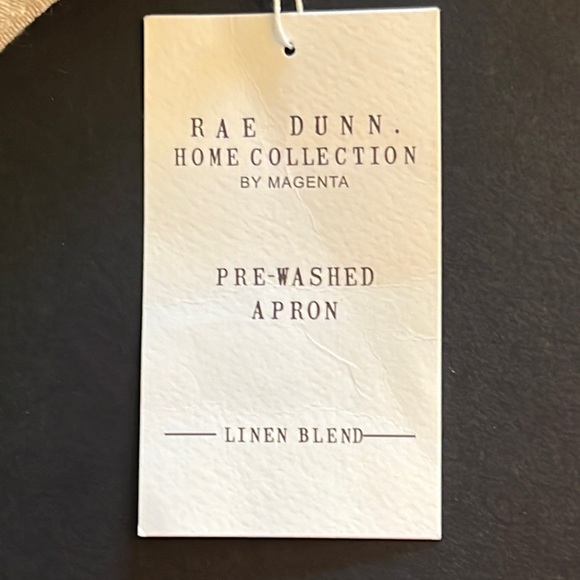 Rae Dunn linen blend apron-“let the beauty you love be what you do.”– NWT - Picture 5 of 7